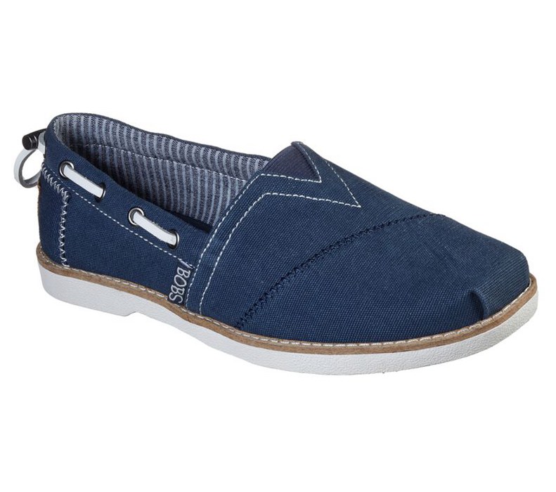 Skechers Dam Marinblå Platta Skor - Bobs Chill Luxe - New Light - Sverige (VSYUB-2583)